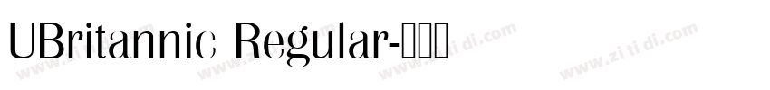 UBritannic Regular字体转换